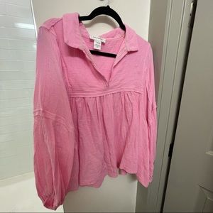 Pink Babydoll Blouse